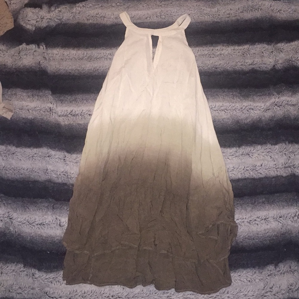 Cream /Brown Ombré Dress